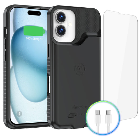 Battery Case for iPhone 16/16e with Wireless Charging (BX16)