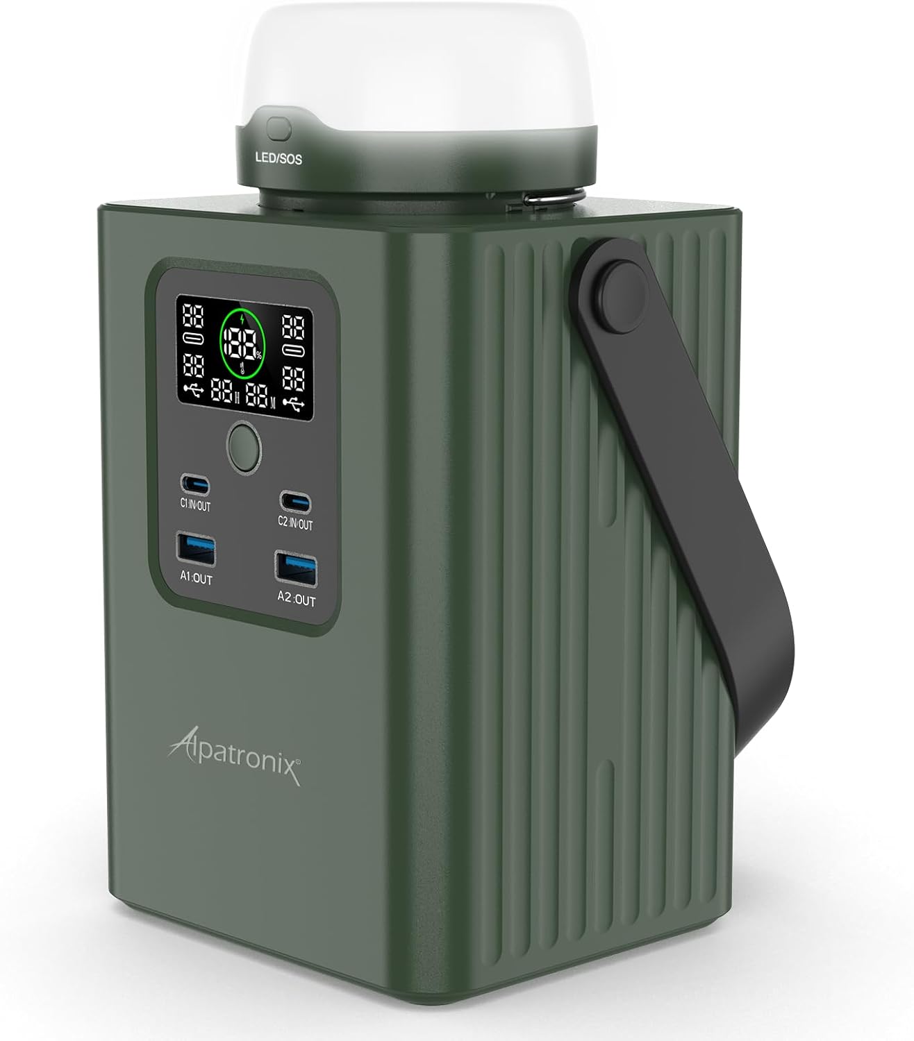 PX700 Alpatronix Camping Portable Power Station 198.4Wh (62000mAh), 100W Fast Charging Power Bank with Detachable LED Lights, Outdoor Generator with