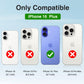 Battery Case for iPhone 16 Plus with Wireless Charging (BX16Plus)