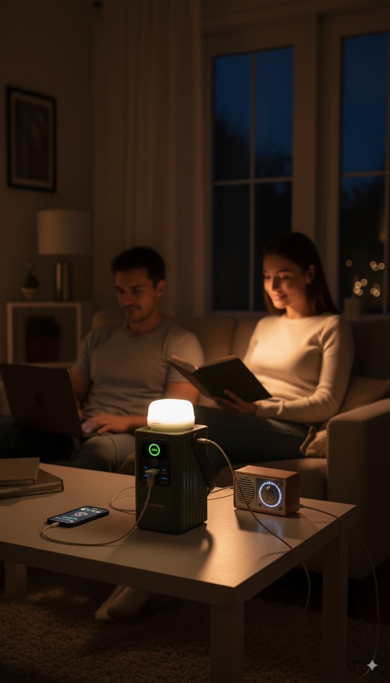 Alpatronix PX700 Camping Portable Power Station 198.4Wh (62000mAh), 100W Fast Charging Power Bank with Detachable LED Lights, Outdoor Generator with LifePO4 Battery for Home Backup, Travel & Emergencies.