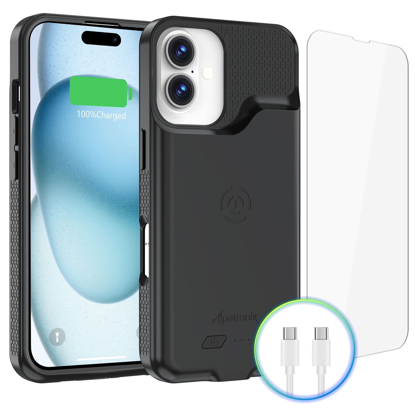 Battery Case for iPhone 16/16e with Wireless Charging (BX16)