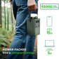 Alpatronix PX800 Portable Power Bank Station (93000mAh), 300Wh Power Station, 95W Outdoor Generator with Detachable LED Lights. 100W Fast Charging and LifePO4 Battery for Camping, Traveling and Emergencies.