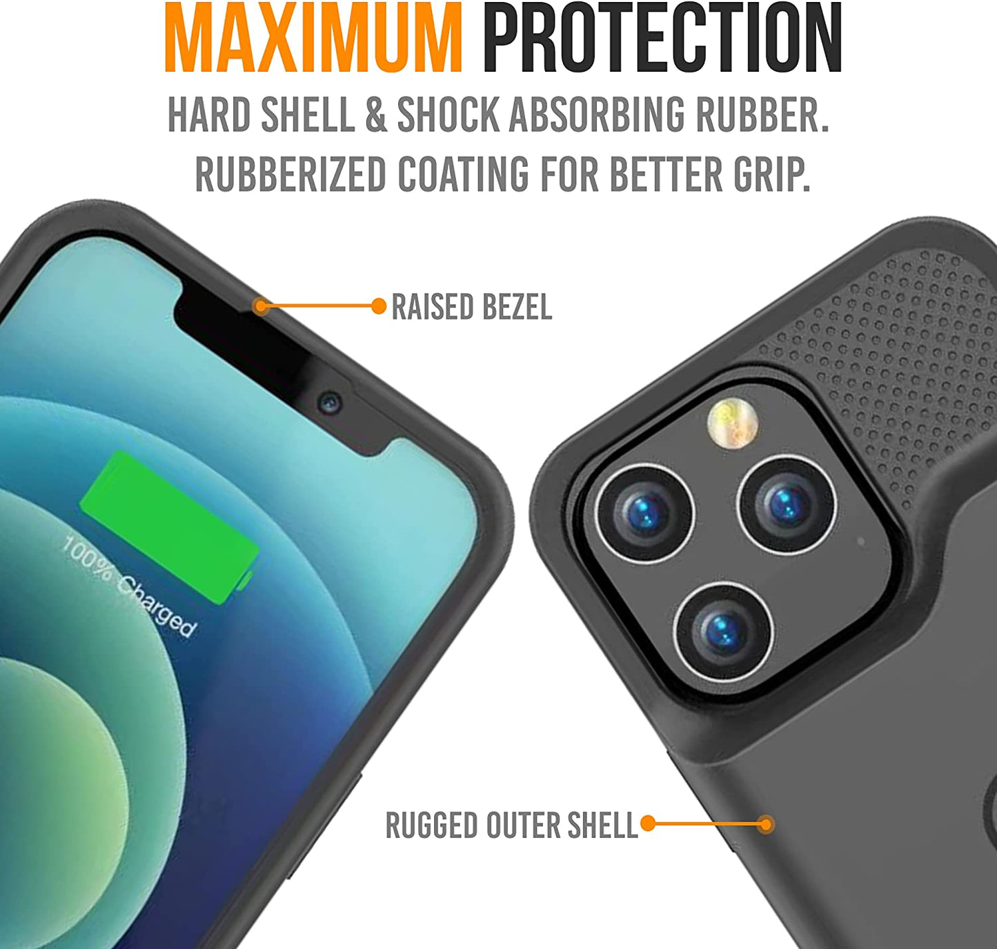 Battery Case for iPhone 15 Pro Max, 15 Plus, 14 Pro Max, 14 Plus, 13 Pro Max, and 12 Pro Max, 7000mAh Wireless Charging Case with 15W Fast Charging Power Bank (BX15PMW)