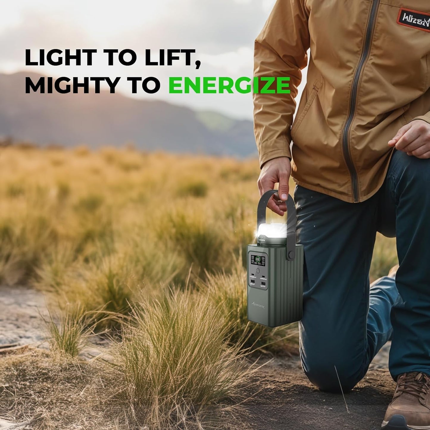 Alpatronix PX700 Camping Portable Power Station 198.4Wh (62000mAh), 100W Fast Charging Power Bank with Detachable LED Lights, Outdoor Generator with LifePO4 Battery for Home Backup, Travel & Emergencies.