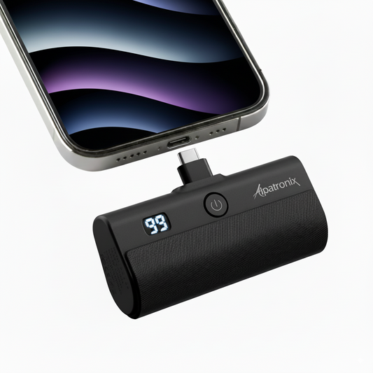 PX200 Portable Charger for iPhone 17/16/15 USB-C Small Power Bank 20W 5,000mAh PD Fast Charging Battery Pack for iPhone17/16/15 Series, Samsung Galaxy S25/S24/S23 Android (PX200 Black)