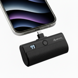 PX200 Portable Charger for iPhone 17/16/15 USB-C Small Power Bank 20W 5,000mAh PD Fast Charging Battery Pack for iPhone17/16/15 Series, Samsung Galaxy S25/S24/S23 Android (PX200 Black)