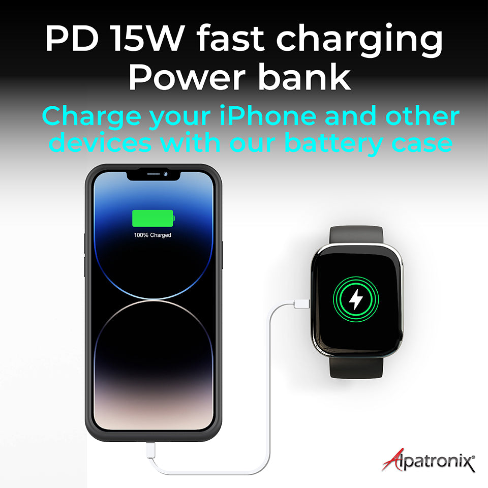 Battery Case - iPhone 15 Pro Max/15 Plus Wireless Charging