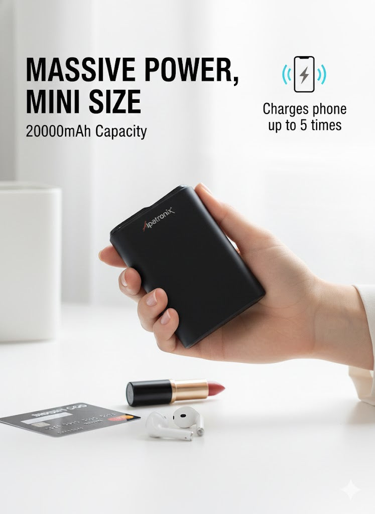 PX320 Portable Charger, Smallest 22.5W 20000mAh USB C in & Out Power Bank Fast Charging, PD 20, LCD Display Phone Battery Pack Compatible with iPhone 17 16 15 14 Pro