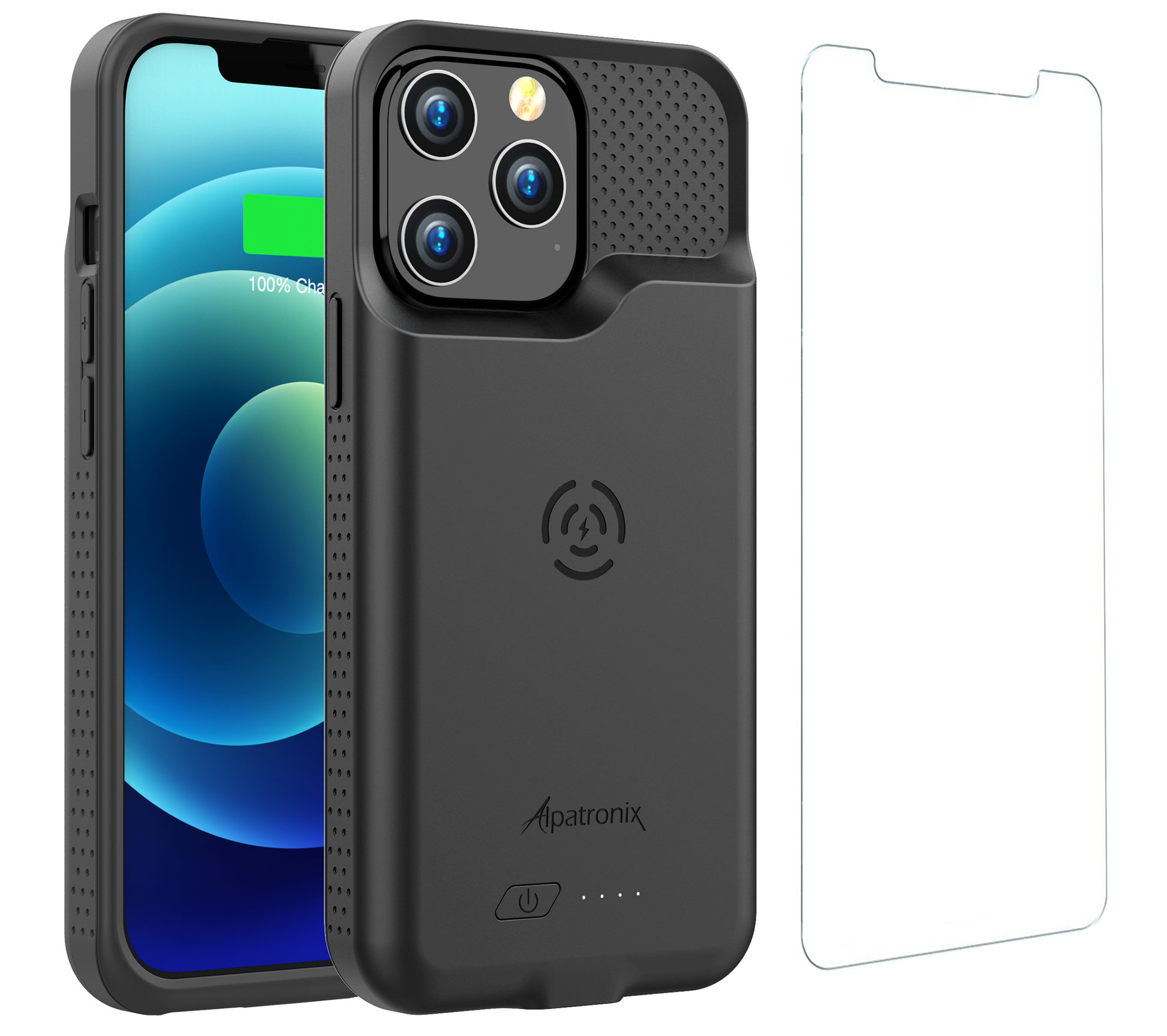 Alpatronix Battery Case for iPhone 13 and iPhone 13 Pro (6.1 inch), Strong Slim Portable Protective Extended Charger Cover with Wireless Charging, Car Alpatronix Battery Case for iPhone 13 and iPhone 13 Pro (6.1 inch), Strong Slim Portable Protective Extended Charger Cover with Wireless Charging, Car