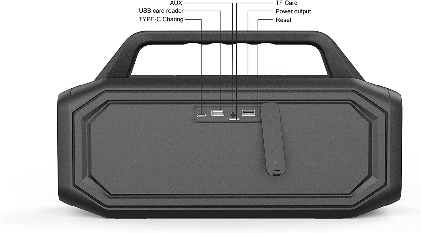 80W Speaker - Waterproof, NFC, EQ & Subwoofer