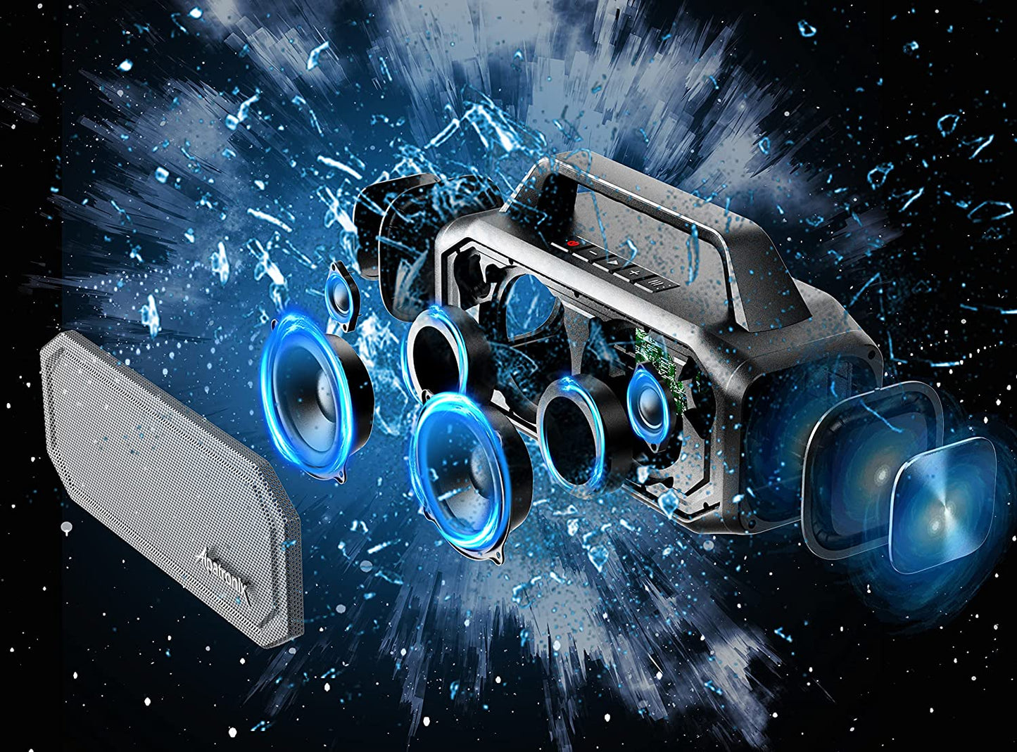 80W Speaker - Waterproof, NFC, EQ & Subwoofer